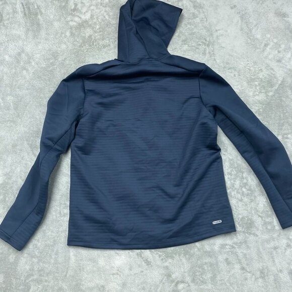 Spyder Mens Full-Zip Active Hooded Jacket Medium Navy Blue Polyester a1408 - Picture 4 of 4